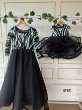 Load image into Gallery viewer, BT1671 Enchanted Ebony Jungle Gown Set - Mommy & Me Elegance