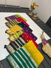 Load image into Gallery viewer, DB105 Sunshine & Emerald Elegance Saree - Radiant Traditional Attire