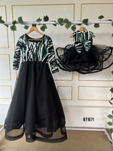 Load image into Gallery viewer, BT1671 Enchanted Ebony Jungle Gown Set - Mommy & Me Elegance