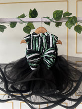 Load image into Gallery viewer, BT1671 Midnight Sequin Swirl Party Dress for Little Trendsetters