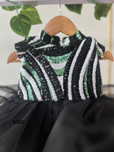 Load image into Gallery viewer, BT1671 Midnight Sequin Swirl Party Dress for Little Trendsetters