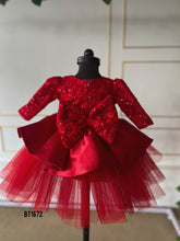 Load image into Gallery viewer, BT1672 Crimson Sequin Dream Dress - Sparkling Delight for Tiny Dancers
