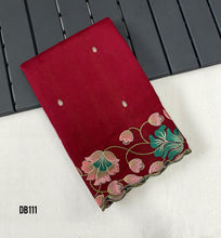 Load image into Gallery viewer, DB111 Ruby Blossom Tussar Saree - Traditional Splendour