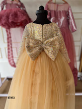 Load image into Gallery viewer, BT1453 Golden Glitter Gala Dress - Where Little Dreams Sparkle