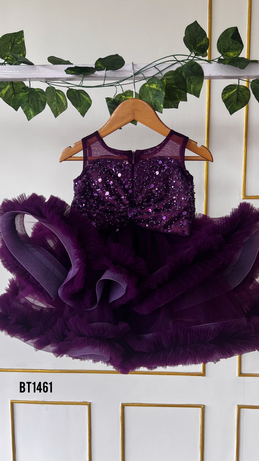 BT1461 Regal Purple Party Dress – A Royal Twist to Celebration!