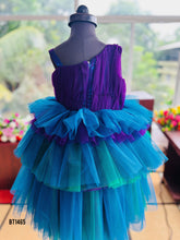 Load image into Gallery viewer, BT1465 Peacock Princess: A Jewel-Toned Tulle Dress for Enchanting Occasions