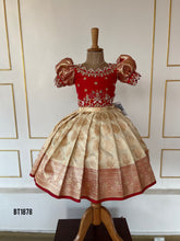 Load image into Gallery viewer, BT1878 Crimson Gold Pattu Lehanga - Baby’s Festive Attire