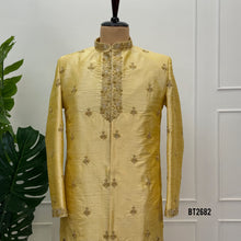Load image into Gallery viewer, BT2682 Royal Gold Embroidered Sherwani for Dad