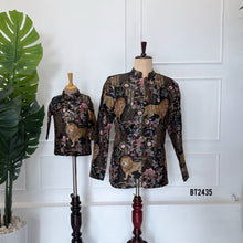 Load image into Gallery viewer, BT2435 Designer Dad and Son Combo Jacket Set with Royal Lion Jungle Theme
