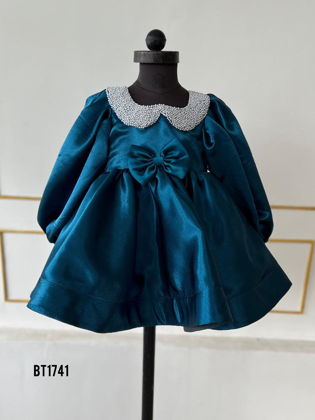 BT1741 Enchanted Teal Princess Dress - A Touch of Sparkle for Your Little Gem