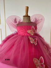 Load image into Gallery viewer, BT1895 Fuchsia Flutter Party Gown - Wings of Whimsy