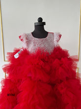 Load image into Gallery viewer, BT1742 Ruby Red Floral Fantasy Dress - A Joyful Splash of Color!