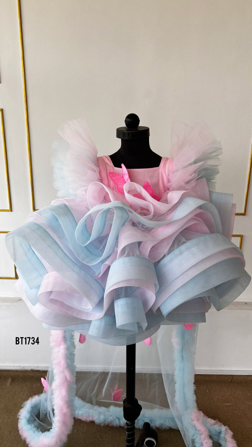 BT1734 Enchanted Pastel Carousel Dress - Whimsical Elegance for Precious Moments