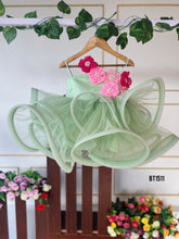 Load image into Gallery viewer, BT1511 Minty Garden Flutter Dress - Blossoming Beauty for Tiny Trendsetters