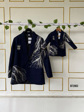Load image into Gallery viewer, BT2083 🌌 Little Prince’s Navy Charm Party Wear Blazer For Little Boys 👑