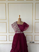 Load image into Gallery viewer, BT2086 💜 Graceful in Plum: An Elegant Choice for Celebrations 🎉