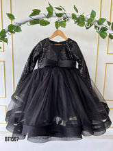 Load image into Gallery viewer, BT1567 Midnight Sparkle Gown - A Touch of Glamour for Tiny Trendsetters!