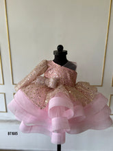 Load image into Gallery viewer, BT1685 Glittering Gala - Baby&#39;s Pink Sequined Party Frock
