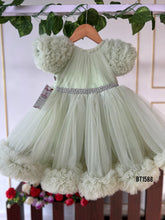Load image into Gallery viewer, BT1588 Mint Whisper Tulle Baby Party Dress