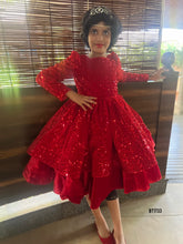 Load image into Gallery viewer, BT1733 Ruby Sparkle: Festive Sequin Dress
