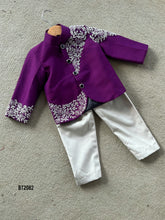 Load image into Gallery viewer, BT2082 💜 Regal Purple Boys Party Wear Sherwani: Elegance for Every Occasion 🎉