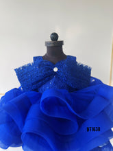 Load image into Gallery viewer, BT1638 Sapphire Splendor Party Gown - A Royal Twist on Celebration