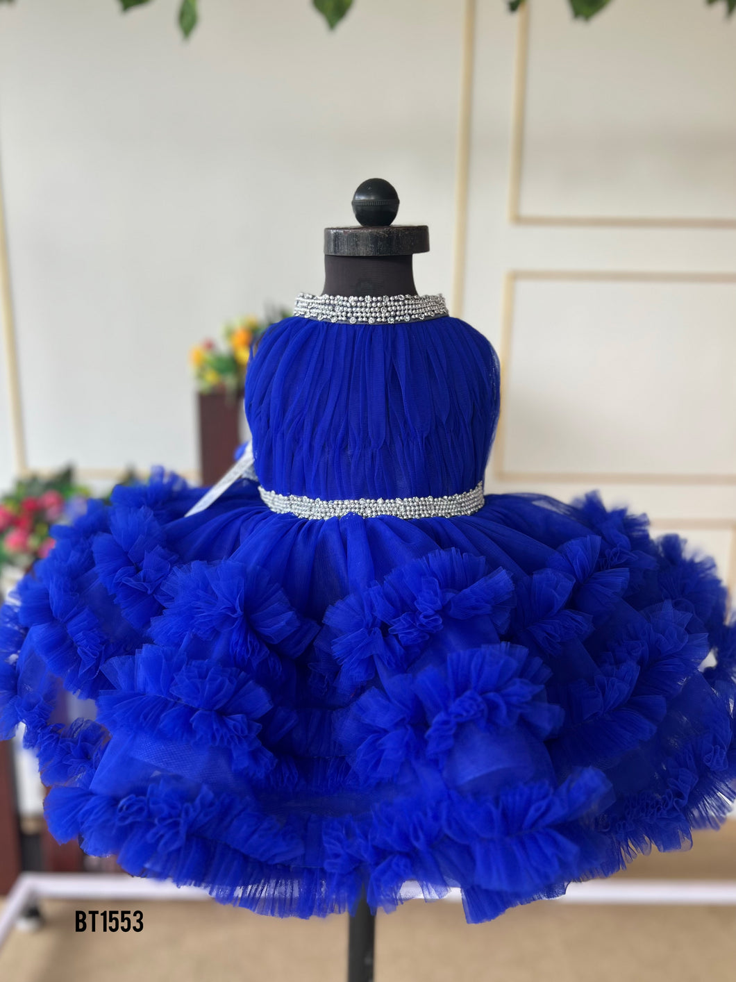 BT1553 Midnight Bloom: A Royal Blue Fantasy for Your Little Princess