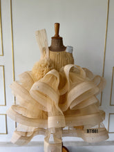 Load image into Gallery viewer, BT1981 Golden Whirl: A Glamorous Dress for Little Fashionistas