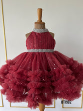 Load image into Gallery viewer, BT1982 Ruby Radiance: A Sparkling Dress for Unforgettable Celebrations