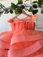 Load image into Gallery viewer, BT1642 Coral Flounce Layered Party Dress for Toddlers