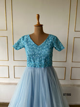 Load image into Gallery viewer, BT1986 Mommy & Me: Elegant Blue Twinning Set for Special Celebrations