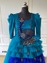 Load image into Gallery viewer, BT1569 Majestic Peacock - Royal Twirls Mother & Daughter Ensemble