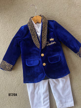 Load image into Gallery viewer, BT2104 Royal Velvet Boys Party wear Suit for Little Kings 👑💙