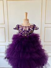 Load image into Gallery viewer, BT1807 Twilight Twirl: Royal Purple Tulle Princess Dress
