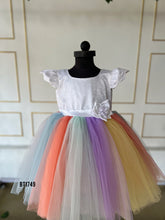 Load image into Gallery viewer, BT1749 Rainbow Whimsy Dress - Your Little One&#39;s Dream in Colors
