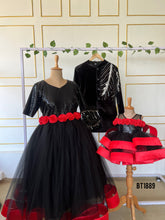 Load image into Gallery viewer, BT1889 Crimson Charm Layered Dress - Radiant Rosette