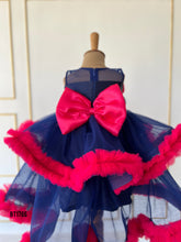Load image into Gallery viewer, BT1786 Enchanted Evening - Navy & Fuchsia Baby Party Dress