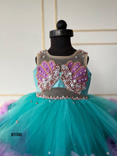 Load image into Gallery viewer, BT1380 Turquoise Butterfly Princess Dress - Spread the Wings of Joy!