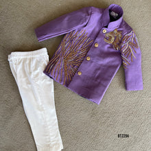 Load image into Gallery viewer, BT2294 🦁 Majestic Prince Sherwani – Roar in Style! 💜✨