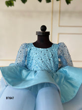 Load image into Gallery viewer, BT1647 Enchanted Azure Elegance Party Frock