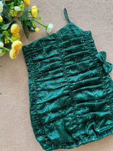 Load image into Gallery viewer, BT1624 Emerald Elegance: Chic Shimmer Dress for Tiny Trendsetters
