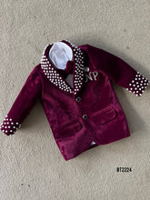 Load image into Gallery viewer, BT2224 Royal Velvet Party Wear Blazer for Baby Boys – Perfect for Stylish Celebrations 👑🎉