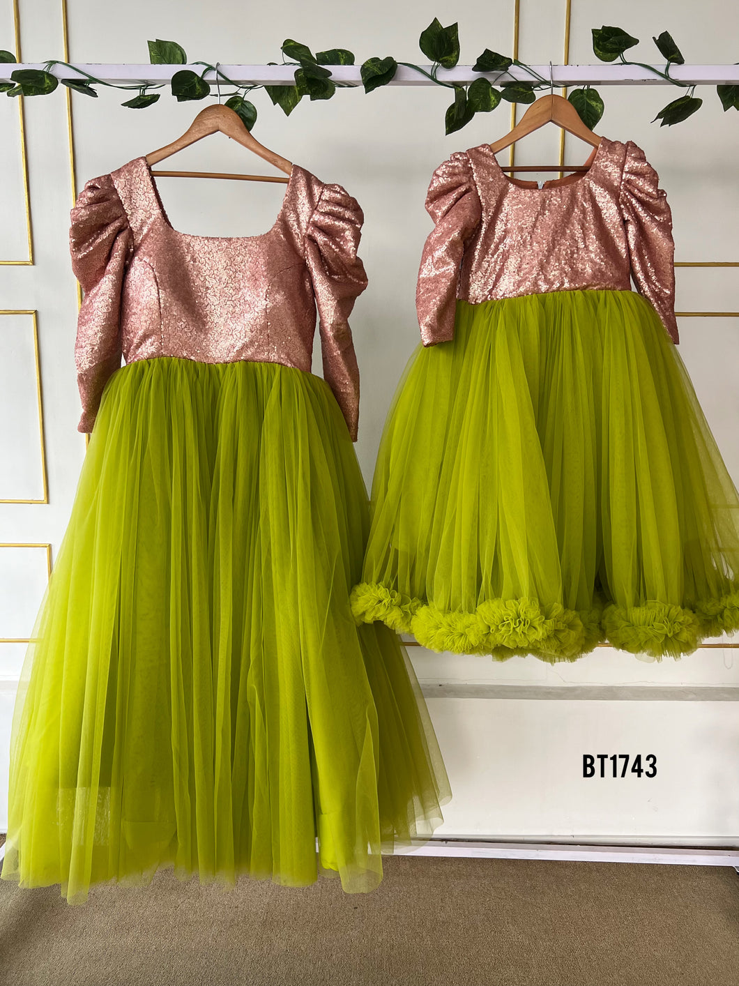 BT1743 Sunshine Sparkle Dress - Vibrant Mother & Child Duo