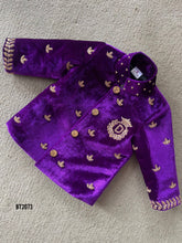 Load image into Gallery viewer, BT2073 👑 Royal Velvet Party Wear Charm: Dress Your Little Prince for Grand Celebrations 🎉