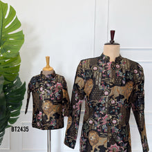 Load image into Gallery viewer, BT2435 Designer Dad and Son Combo Jacket Set with Royal Lion Jungle Theme