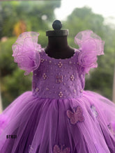 Load image into Gallery viewer, BT1631 Lavender Butterfly Dreams - Majestic Party Frock for Tots