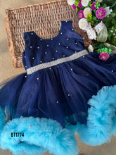 Load image into Gallery viewer, BT1774 Celestial Elegance: Royal Blue &amp; Serenity Mommy &amp; Me Gowns
