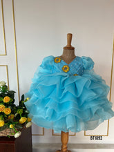 Load image into Gallery viewer, BT1892 Sky Blossom Ruffle Gown
