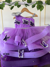Load image into Gallery viewer, BT1608 Enchanted Amethyst Dress - A Royal Rendezvous of Style!