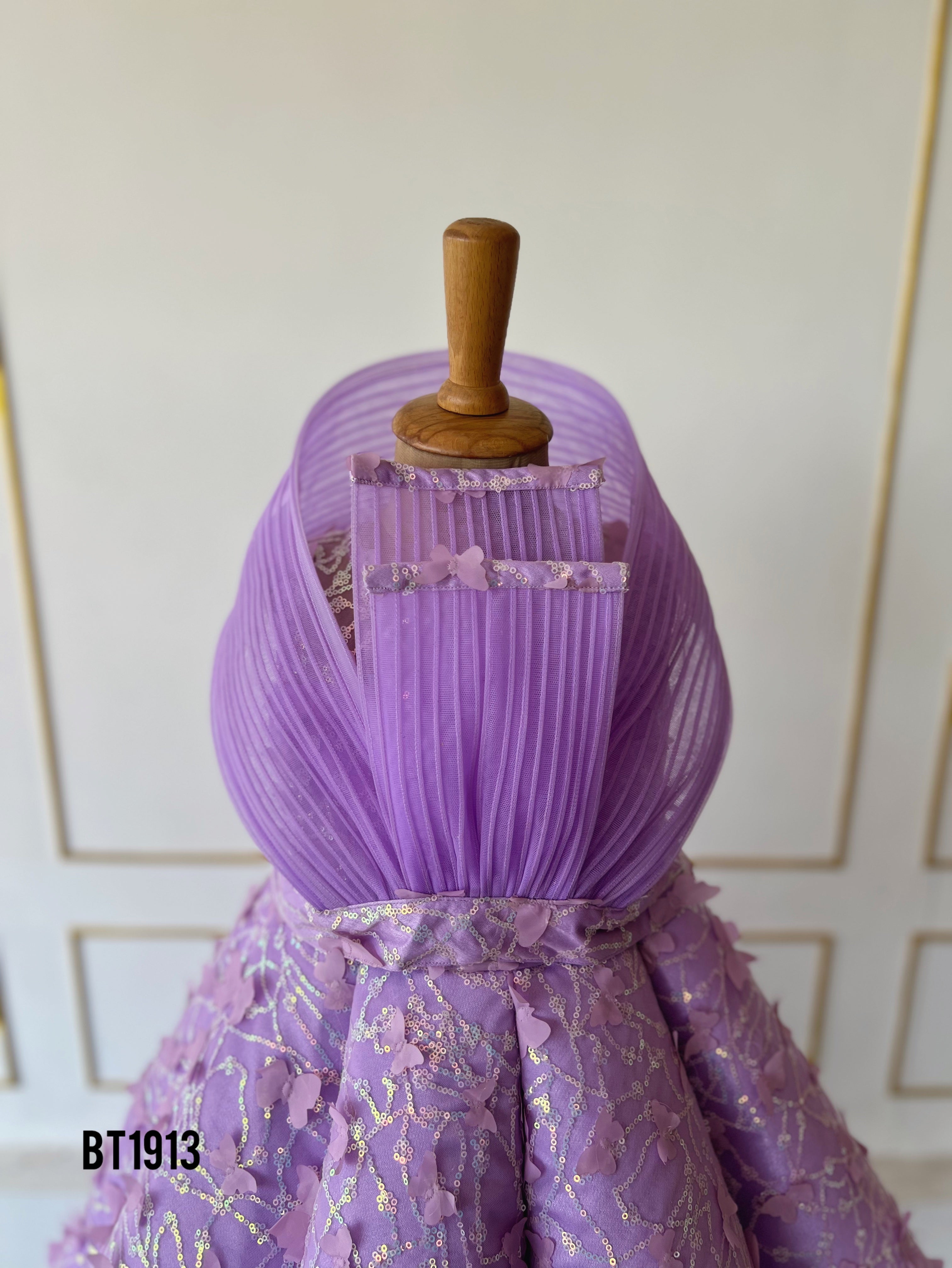 BT1913 Lavender Dream: Girls' Enchanted Party Gown